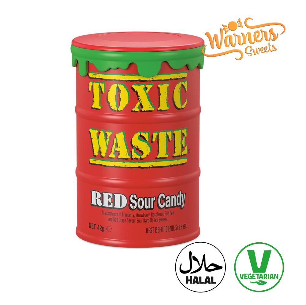 Toxic Waste Sweets  Red Tubs