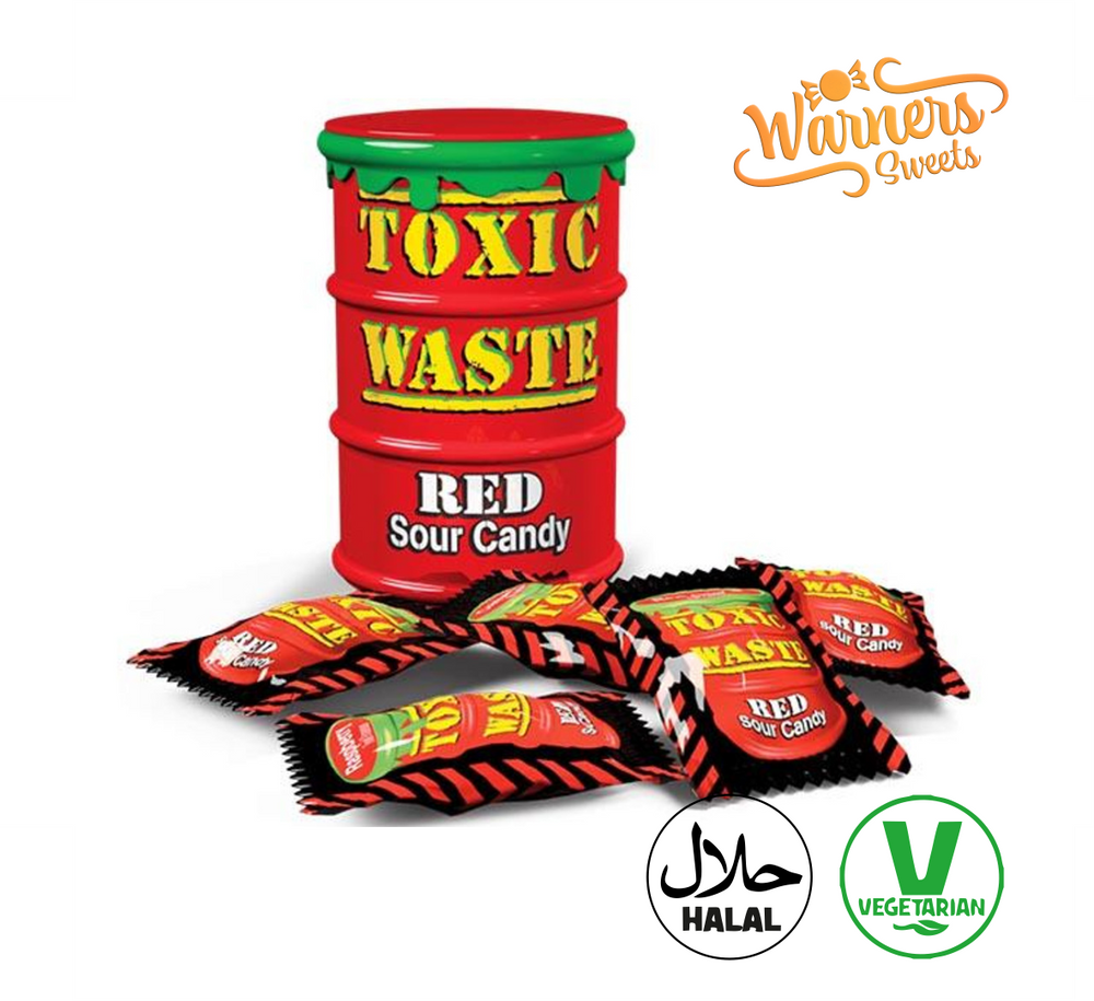 Toxic Waste Sweets  Red Tubs